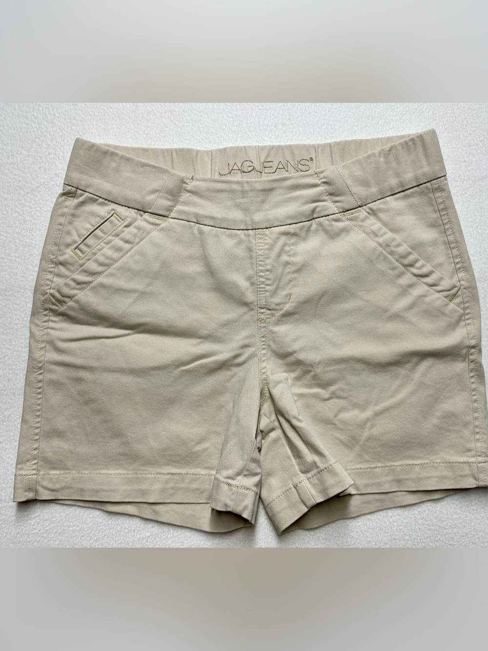 Jag Jeans Cream Women's Casual Stretch Shorts